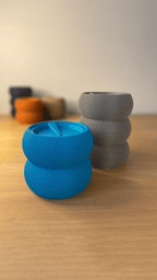 Textured Storage Jar with Screw-On Lid, 3D Printed Desk Container
