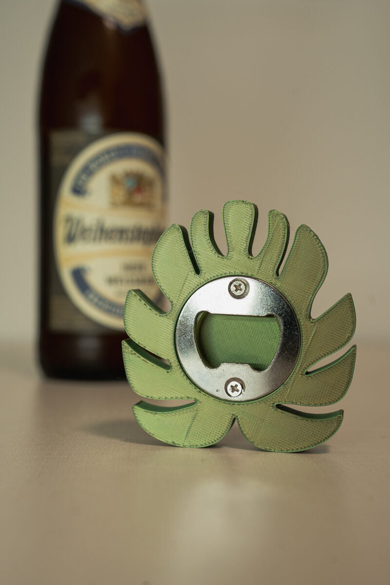 Monstera Pop | Monstera Shaped Beer Opener (40 Mm Insert Compatible)