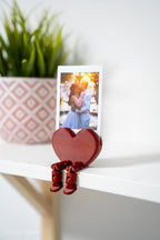 Heart Photo Card Holder with Flexi Legs, 3D Printed Display