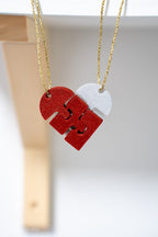 Magnetic Heart Keychain Set, 3D Printed Flexi Couples Charms