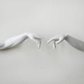 Reaching Hands Wall Sculpture, 3D Printed Sistine Style Art