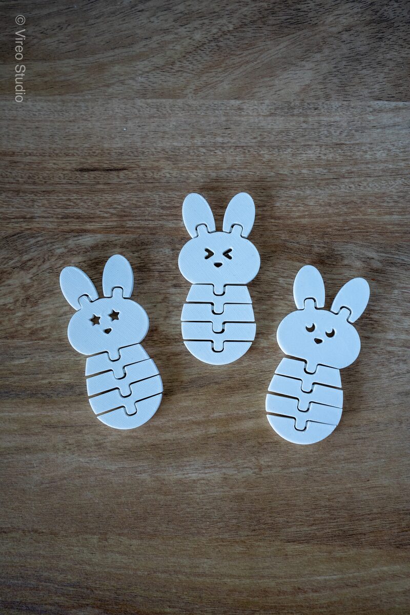 FlexiBuns | Easter Triple-Smile Flexible Bunny Bundle Keychains
