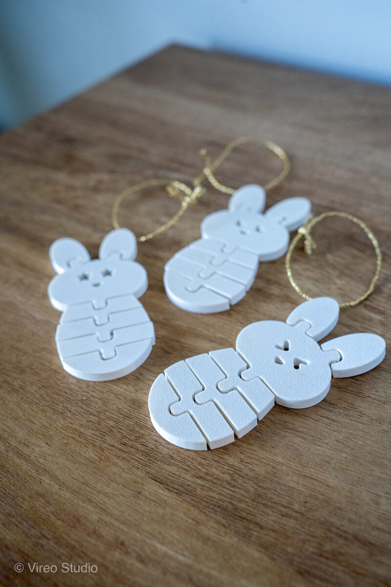 FlexiBuns | Easter Triple-Smile Flexible Bunny Bundle Keychains