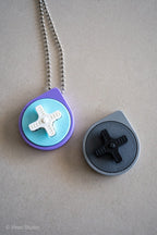 Retro D-Pad Fidget Keychain, 3D Printed Snap-Fit Gamer Gift