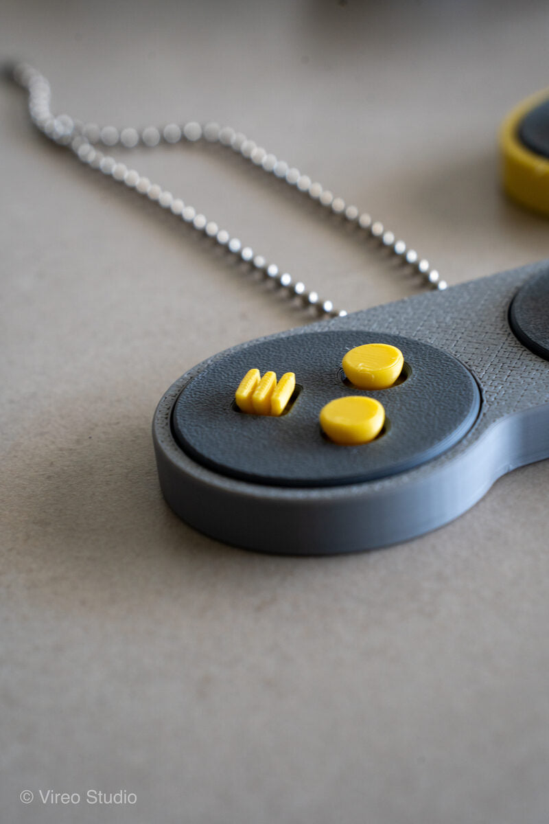 RetroSnap Fidget Controller Keychain | Snap-Fit, No Supports, No Clicker Needed
