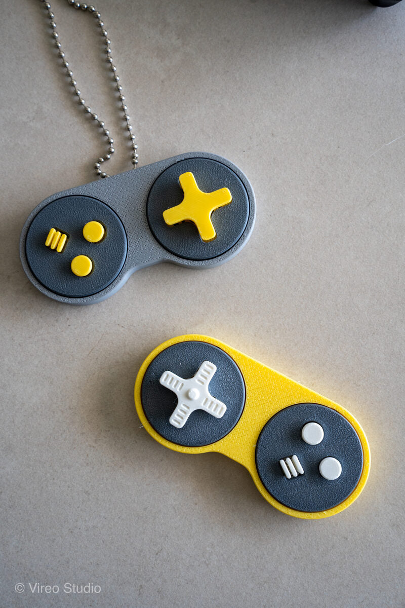 RetroSnap Fidget Controller Keychain | Snap-Fit, No Supports, No Clicker Needed