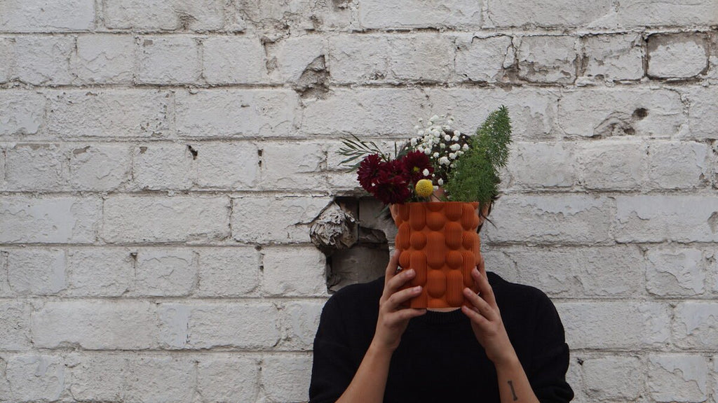 Lava Bubble Vase, Textured 3D Printed PETG Vase