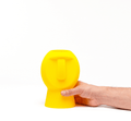 Chubby Dude Moai Face Vase, 3D Printed Ribbed Planter