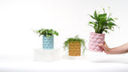 Honeycomb Wave 3D Printed Vase, Textured Planter