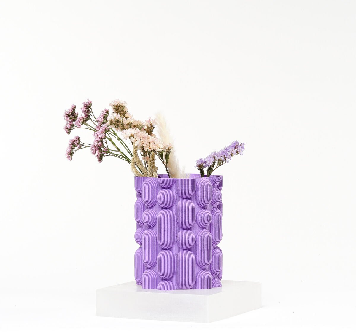 Lava Bubble Vase, Textured 3D Printed PETG Vase
