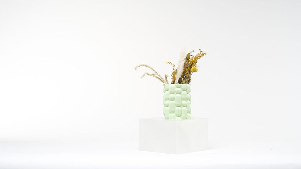 Lava Bubble Vase, Textured 3D Printed PETG Vase
