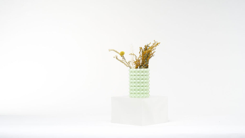 Porcupine Spike Textured Vase, 3D Printed Planter