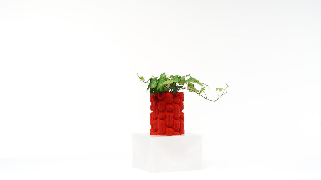 Lava Bubble Vase, Textured 3D Printed PETG Vase