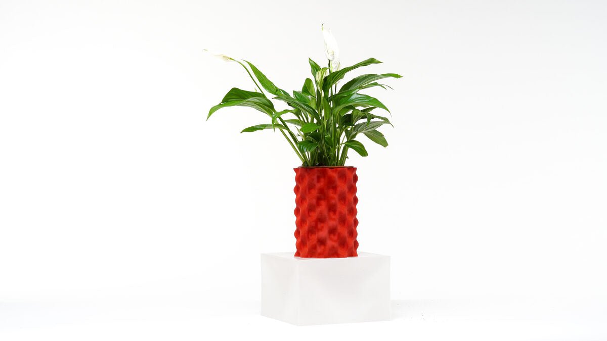 Wave Ripple Vase, 3D Printed Textured Flower Vase