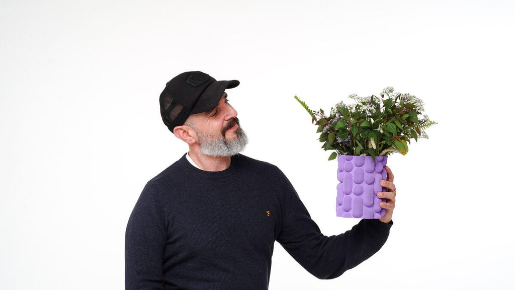 Lava Bubble Vase, Textured 3D Printed PETG Vase