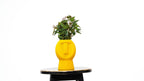 Chubby Dude Moai Face Vase, 3D Printed Ribbed Planter