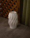 Silk Wave Table Lamp, 3D Printed Sculptural Night Light