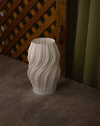 Silk Wave Table Lamp, 3D Printed Sculptural Night Light