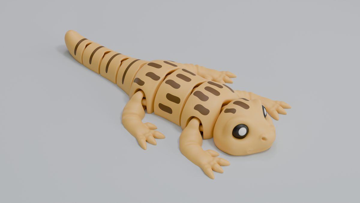 Desert Iguana - Articulated Flexi Lizard Figure | Print-in-Place | No Supports