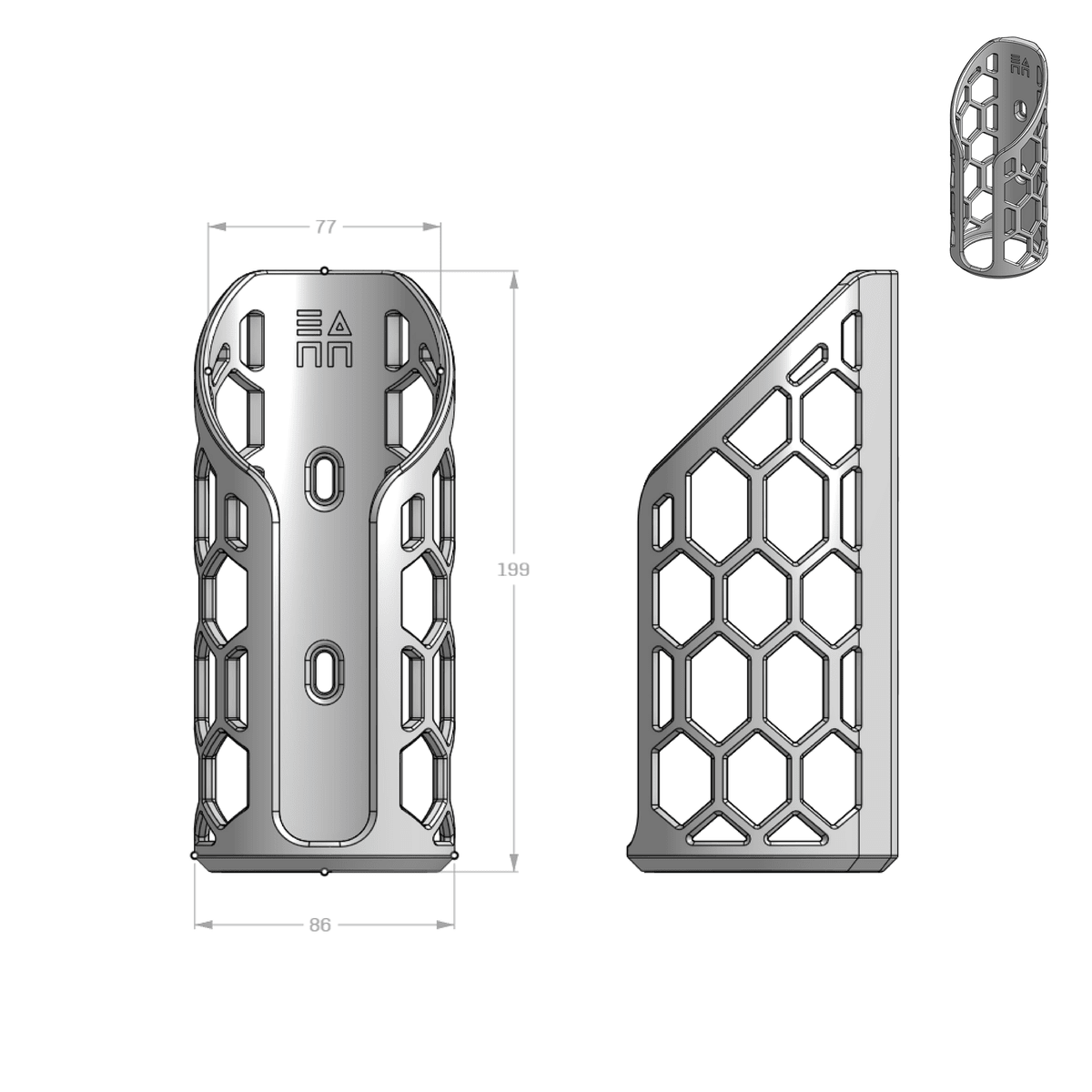 Honeycomb Mesh Bike Bottle Cage, 3D Printed PETG Bicycle Holder