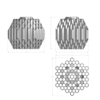 Hexagon Honeycomb Pendant Lamp, 3D Printed Faceted Light Shade