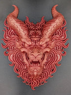 Fire Dragon Head Wall Mount, 3D Printed Fantasy Wall Art