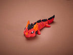 Magma Dragon Articulated Fidget Figure, 3D Printed Toy