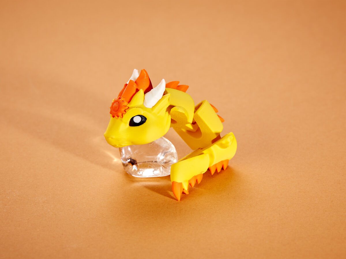Sun Dragon Articulated Keychain Figure