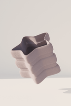 Dreamy Star Container, 3D Printed Ribbed Desk Pot