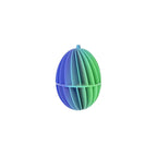 Ribbed Easter Egg Ornament, 3D Printed Spring Decor