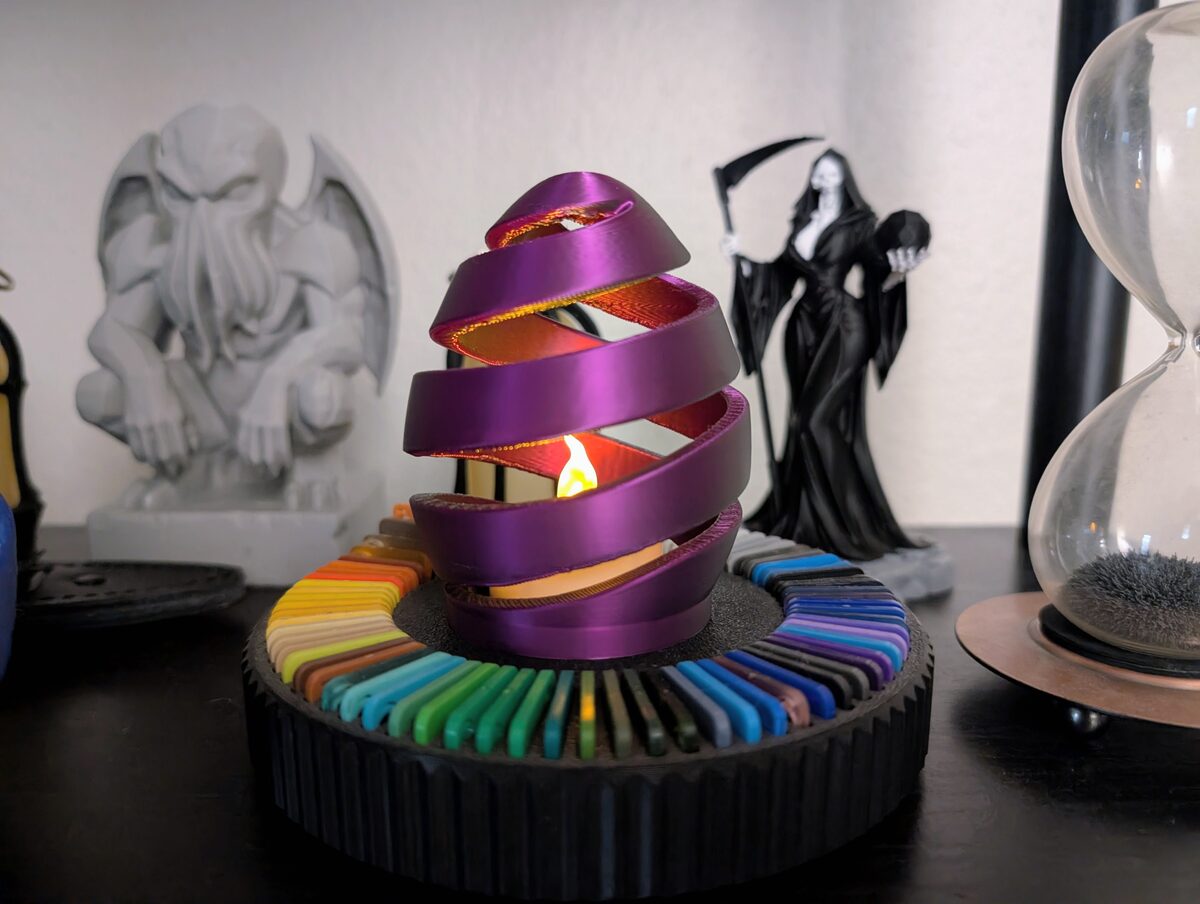 Spiral Egg Lamp for LED Tea Light & Puck Light