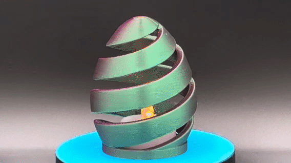 Spiral Egg Lamp for LED Tea Light & Puck Light