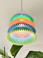 Falda Pleated Pendant Light Shade, 3D Printed Ruffle Lampshade