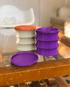 Fluted Desk Organizer Cup, 3D Printed Pleated Pen Holder
