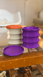 Fluted Desk Organizer Cup, 3D Printed Pleated Pen Holder