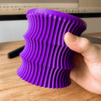 Fluted Desk Organizer Cup, 3D Printed Pleated Pen Holder