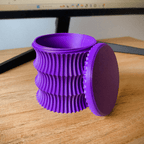 Fluted Desk Organizer Cup, 3D Printed Pleated Pen Holder