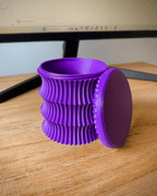 Fluted Desk Organizer Cup, 3D Printed Pleated Pen Holder
