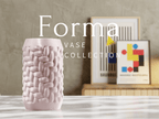 Cotton Weave Cylinder Vase, 3D Printed Basket Texture Decor
