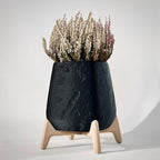 Freya Ribbed Planter Pot, 3D Printed Standing Plant Pot