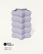 Dreamy Star Vase, 3D Printed Ribbed Home Decor
