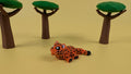 Articulated Leopard Keychain Figure, Flexi 3D Printed Cub