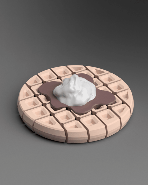 Articulated Floppy Waffle Fidget Toy, 3D Printed Novelty