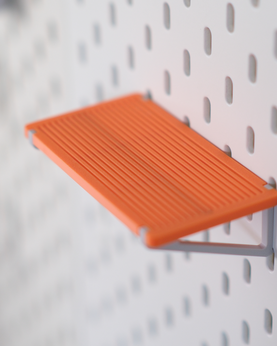 Ikea Skadis Minimal Toy Display Shelf – Snap‑on Pegboard Shelf For Mini Figures