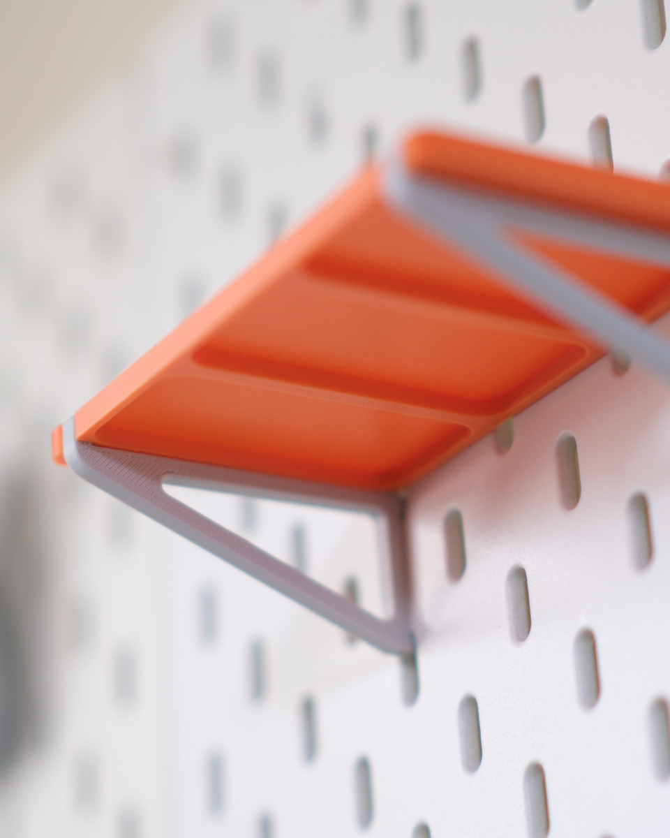 Ikea Skadis Minimal Toy Display Shelf – Snap‑on Pegboard Shelf For Mini Figures