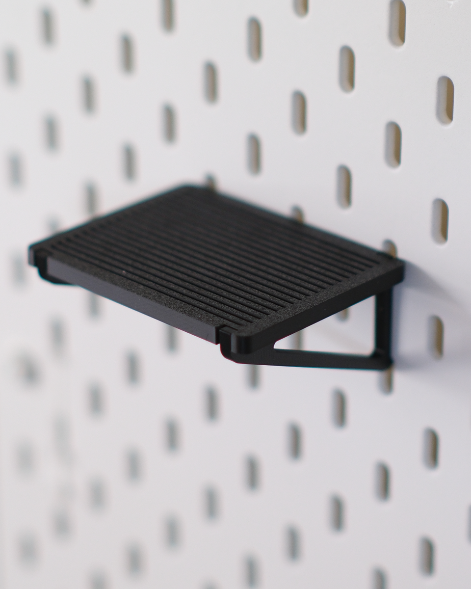 Ikea Skadis Minimal Toy Display Shelf – Snap‑on Pegboard Shelf For Mini Figures