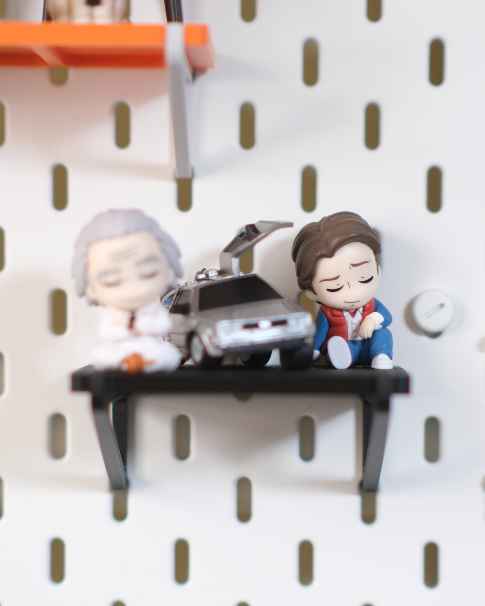 Ikea Skadis Minimal Toy Display Shelf – Snap‑on Pegboard Shelf For Mini Figures