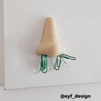 Giant Nose Paperclip Holder and Key Hook, 3D Printed Novelty