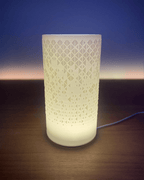 Halen Diamond Lattice Table Lamp, 3D Printed Warm Glow Shade