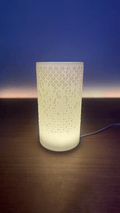 Halen Diamond Lattice Table Lamp, 3D Printed Warm Glow Shade